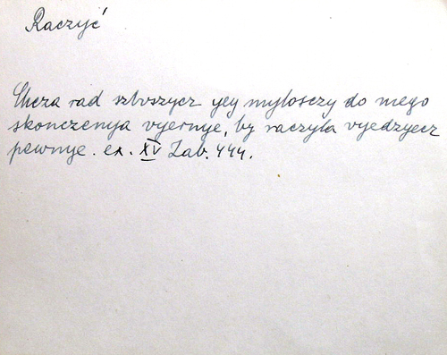 ręka W. Taszyckiego